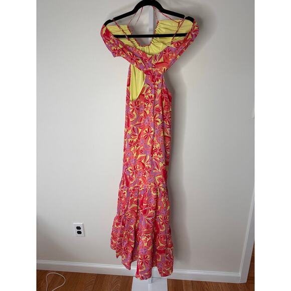 Nicole Miller Fearless Floral Maxi Dress size Small Pink Multi - Picture 5 of 10